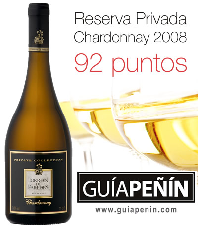 Chardonnay Reserva Privada saca notables 92 puntos en la Guia Peñin