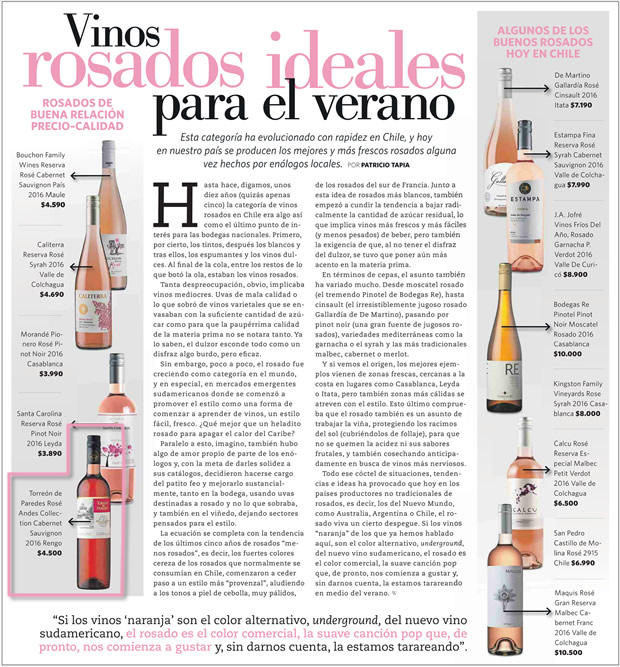 “Vinos rosados ideales para el verano”